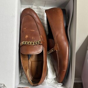 Aldo Tan Leather Chain Loafers for Men